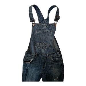 Gap Girls/ YouthDistressed Blue Denim Overalls | Size XL